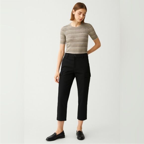 Theory Pants - Theory Cargo Crop Trousers In Black
